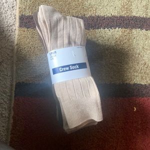 Brown and tan socks